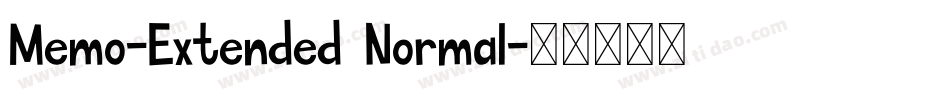 Memo-Extended Normal字体转换